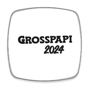 Grosspapi 2024 Befördert zum Grosspapi Opa Schweiz - Viereckiger Kühlschrankmagnet - Weiß - Vorne