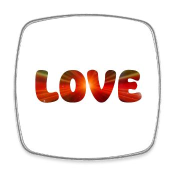 LOVE - Square fridge magnet - white - Front