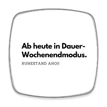 Rentner im Ruhestand - Viereckiger Kühlschrankmagnet - Weiß - Vorne