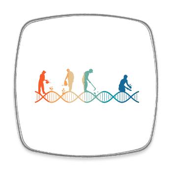 Gardening is in my DNA - Square fridge magnet - white - Front