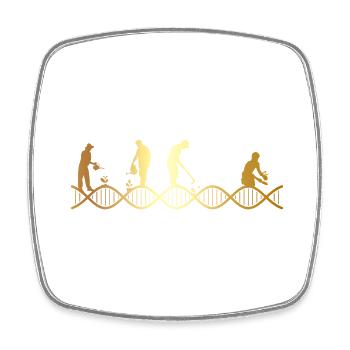 Gardening is in my DNA - Square fridge magnet - white - Front