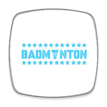 badminton - Square fridge magnet - white - Front