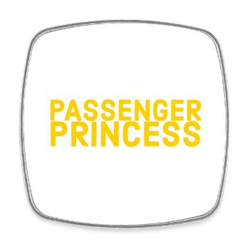 Passenger princess - Square fridge magnet - white - Front
