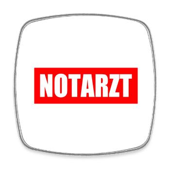Notarzt - Viereckiger Kühlschrankmagnet - Weiß - Vorne