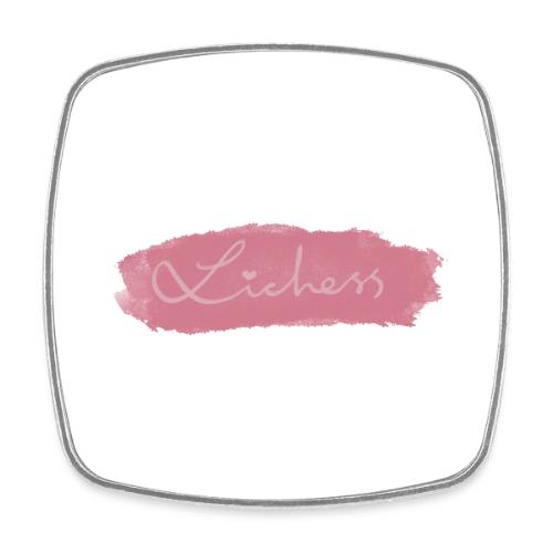 pink lichess - Square fridge magnet