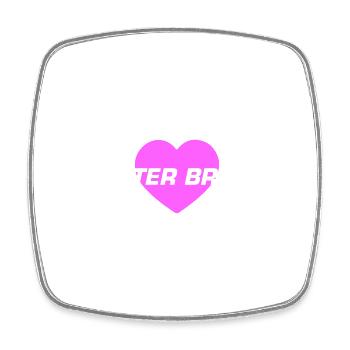 Bester Bruder Herz Liebe - Viereckiger Kühlschrankmagnet - Weiß - Vorne