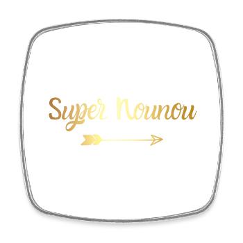 Super Golden Nanny - Nanny Gift - Square fridge magnet - white - Front