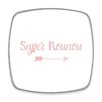 Super Nanny Rose Gold - Nanny Gift - Square fridge magnet - white - Front