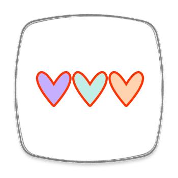 HERZ. HERZ. VALENTINSTAG. LIEBE. LIEBE. PAAR. - Viereckiger Kühlschrankmagnet - Weiß - Vorne