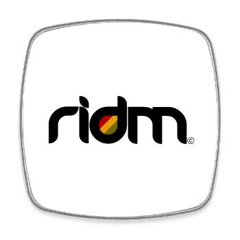 ridm logo - Viereckiger Kühlschrankmagnet - Weiß - Vorne