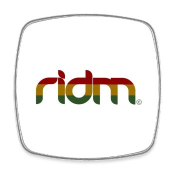 ridm rastacolor - Viereckiger Kühlschrankmagnet - Weiß - Vorne