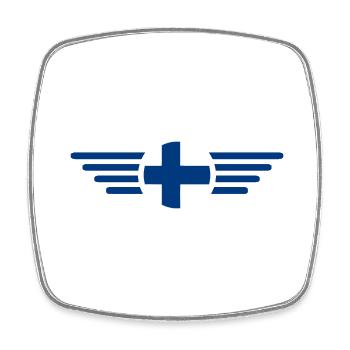 Finland Style T-Shirt - Square fridge magnet - white - Front