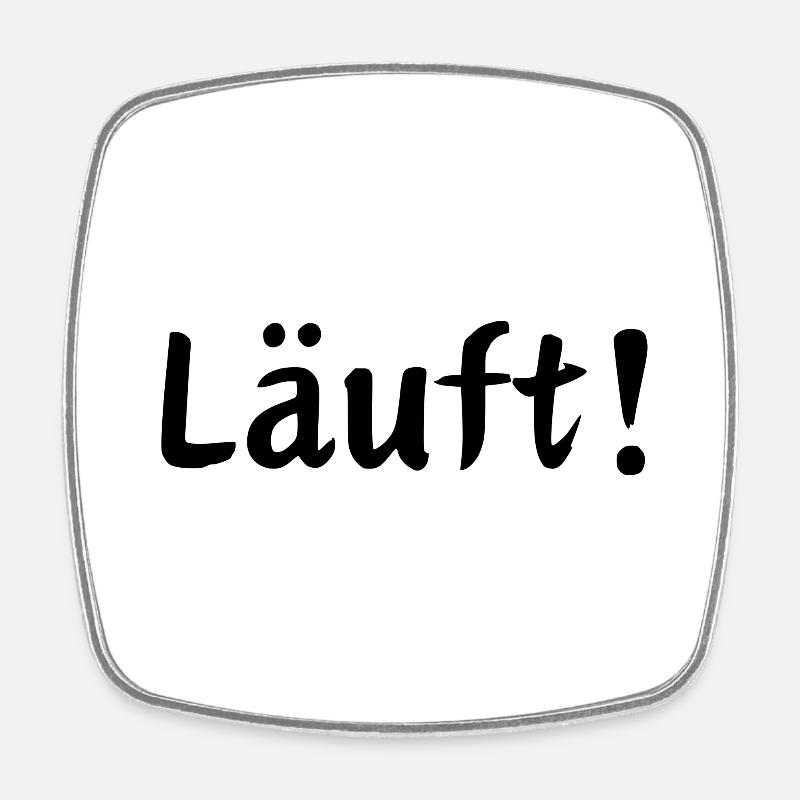 Läuft! - Viereckiger Kühlschrankmagnet - Weiß