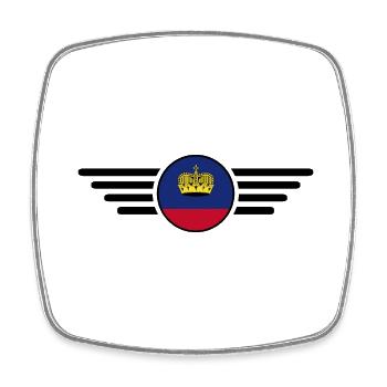 Liechtenstein Stil Design T-Shirt - Viereckiger Kühlschrankmagnet - Weiß - Vorne