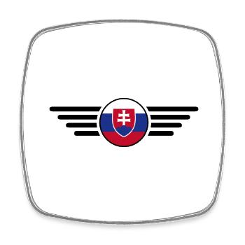 Slovakia Style Design T-Shirt - Square fridge magnet - white - Front
