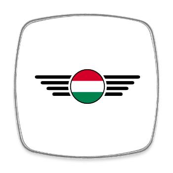 Hungary style design t-shirt - Square fridge magnet - white - Front