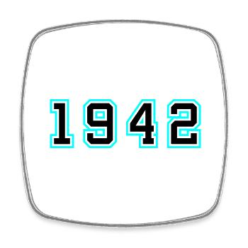 1942 Jahr Geburtstag - Viereckiger Kühlschrankmagnet - Weiß - Vorne