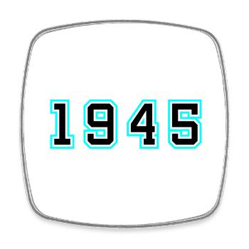 1945 Année Anniversaire - Magnet carré - blanc - Devant
