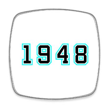 1948 Jahr Geburtstag - Viereckiger Kühlschrankmagnet - Weiß - Vorne
