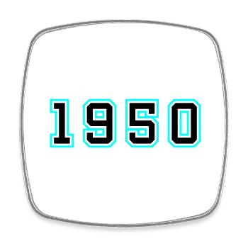 1950 Jahr Geburtstag - Viereckiger Kühlschrankmagnet - Weiß - Vorne