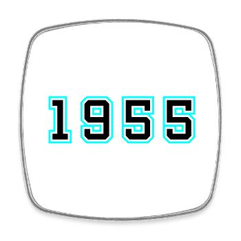 1955 Jahr Geburtstag - Viereckiger Kühlschrankmagnet - Weiß - Vorne