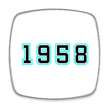 1958 Year Birthday - Square fridge magnet - white - Front