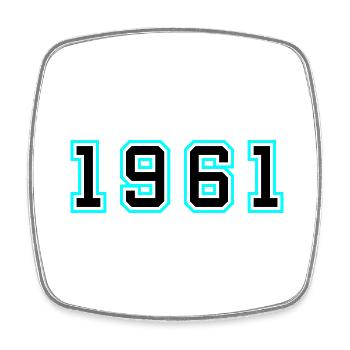 1961 Year Birthday - Square fridge magnet - white - Front