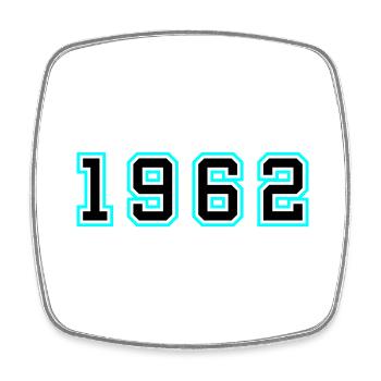 1962 Jahr Geburtstag - Viereckiger Kühlschrankmagnet - Weiß - Vorne