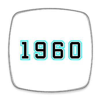 1960 Jahr Geburtstag - Viereckiger Kühlschrankmagnet - Weiß - Vorne