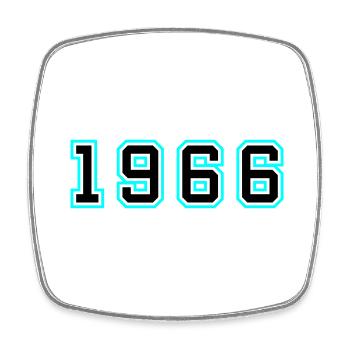 1966 Year Birthday - Square fridge magnet - white - Front