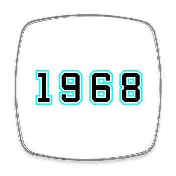 1968 Jahr Geburtstag - Viereckiger Kühlschrankmagnet - Weiß - Vorne