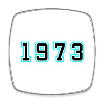 1973 Jahr Geburtstag - Viereckiger Kühlschrankmagnet - Weiß - Vorne