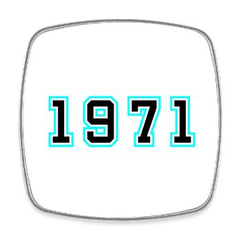 1971 Year Birthday - Square fridge magnet - white - Front