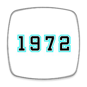 1972 Jahr Geburtstag - Viereckiger Kühlschrankmagnet - Weiß - Vorne