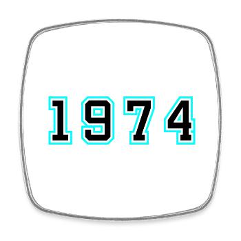 1974 Year Birthday - Square fridge magnet - white - Front