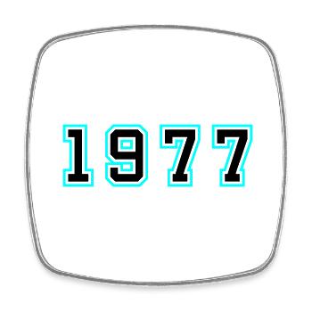 1977 Jahr Geburtstag - Viereckiger Kühlschrankmagnet - Weiß - Vorne