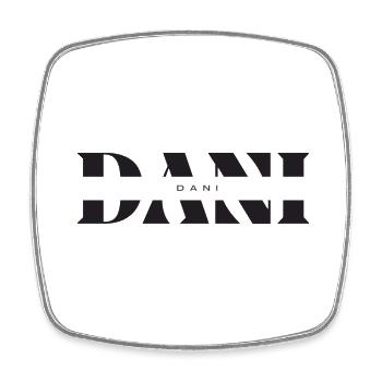 Dani Mode - Viereckiger Kühlschrankmagnet - Weiß - Vorne