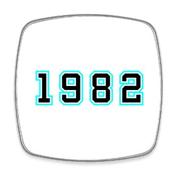 1982 Jahr Geburtstag - Viereckiger Kühlschrankmagnet - Weiß - Vorne