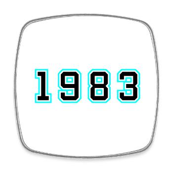 1983 Year Birthday - Square fridge magnet - white - Front