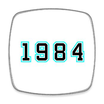 1984 Année Anniversaire - Magnet carré - blanc - Devant