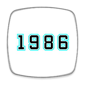 1986 Année Anniversaire - Magnet carré - blanc - Devant