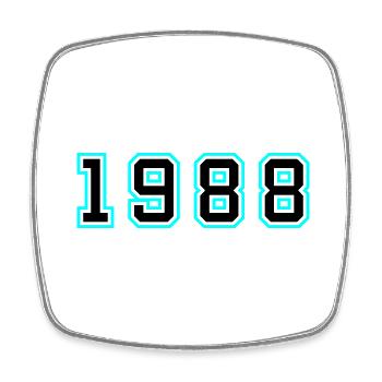 1988 Année Anniversaire - Magnet carré - blanc - Devant