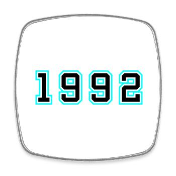 1992 Year Birthday - Square fridge magnet - white - Front