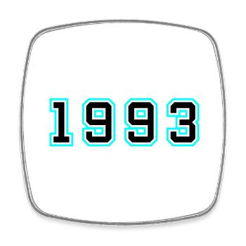 1993 Jahr Geburtstag - Viereckiger Kühlschrankmagnet - Weiß - Vorne