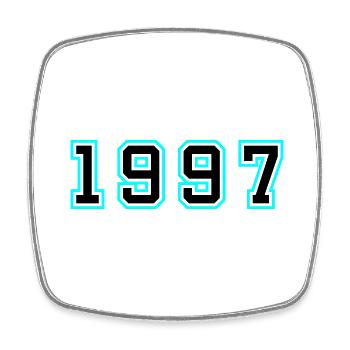 1997 Jahr Geburtstag - Viereckiger Kühlschrankmagnet - Weiß - Vorne