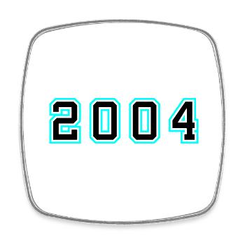 2004 Jahr Geburtstag - Viereckiger Kühlschrankmagnet - Weiß - Vorne
