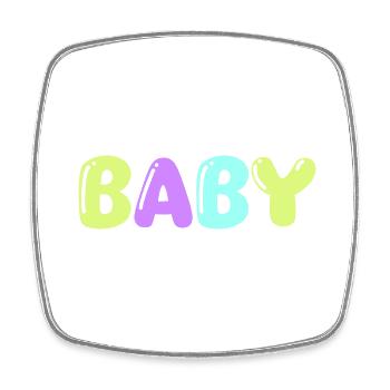 bébé - Magnet carré - blanc - Devant