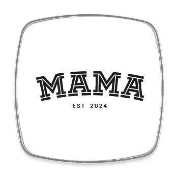 Maman établie en 2024 - Magnet carré - blanc - Devant