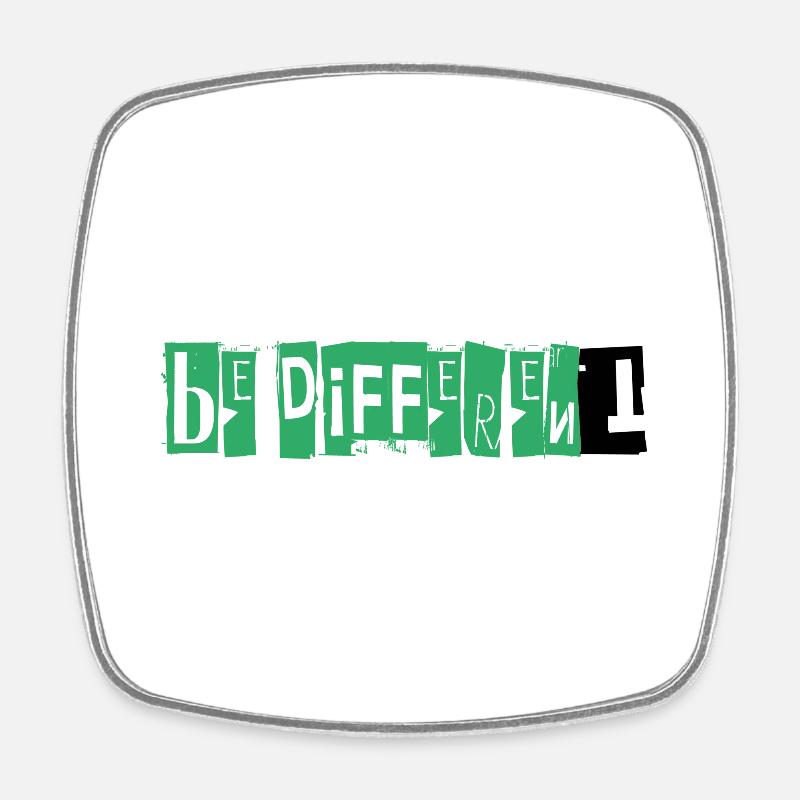 BE DIFFERENT - Square fridge magnet - white