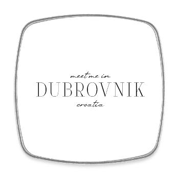 Dubrovnik, Kroatien Stil Desing T-Shirt - Viereckiger Kühlschrankmagnet - Weiß - Vorne